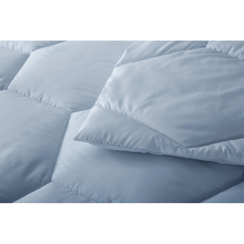 Ensemble d'édredon en microfibre Better Style Home, Bleu, Édredon pour lit simple + 1 taie décorative stan