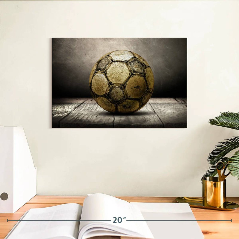 Ballon de soccer rétro Sireci, H 8 po x l 12 po