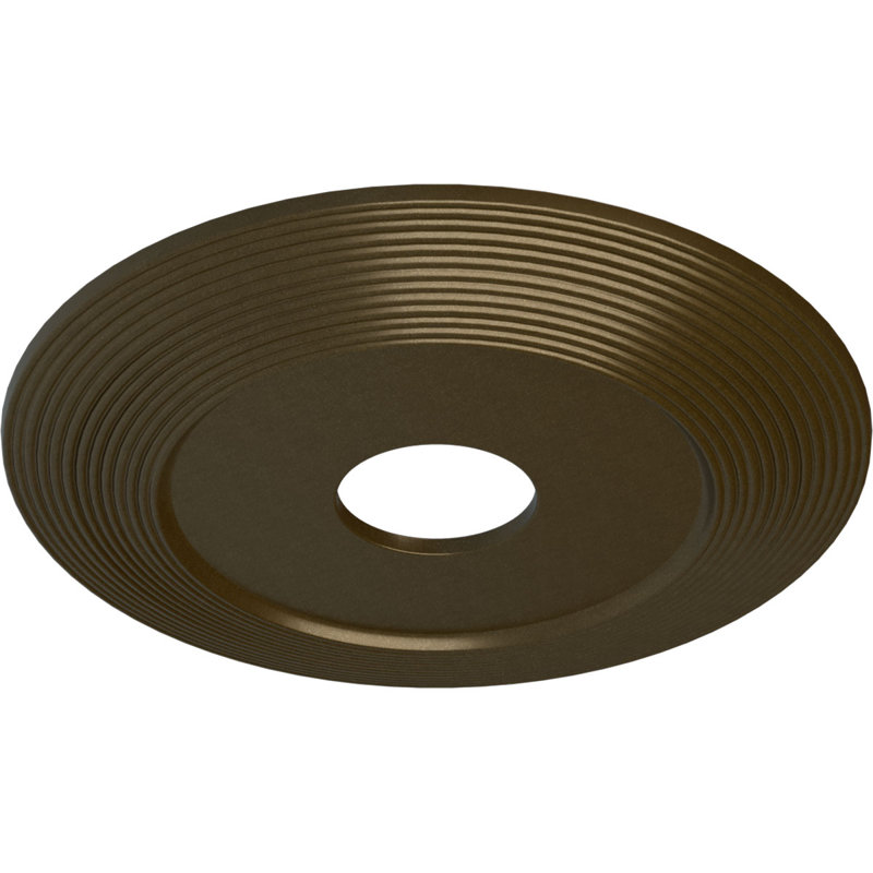 Endurathane Adonis Ceiling Medallion, 16 1/8"OD x 3 5/8"ID x 1"P (Fits Canopies up to 10 1/4"), Hand-Painted Brass Finish