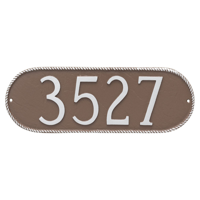 Plaque d'adresse en corde, Oui, Sable / Or