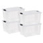 IRIS 60 Qt./15 Gal. Boîtes de rangement en plastique avec couvercles transparents