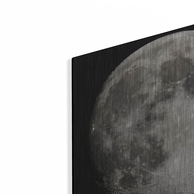 «The Moon», art mural en métal, H 12 po x l 12 po
