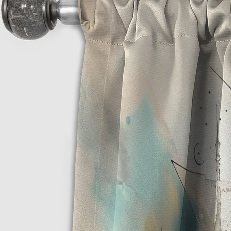 Gina - Abstract Marble Marble Blackout Curtain - 1 Panels, 52" W x 90" L