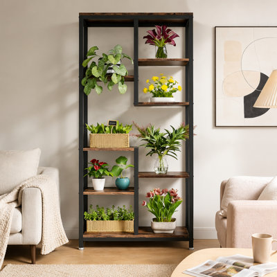 Open Display Rack,Farmhouse Bookshelf,Versatile Storage Bookcase