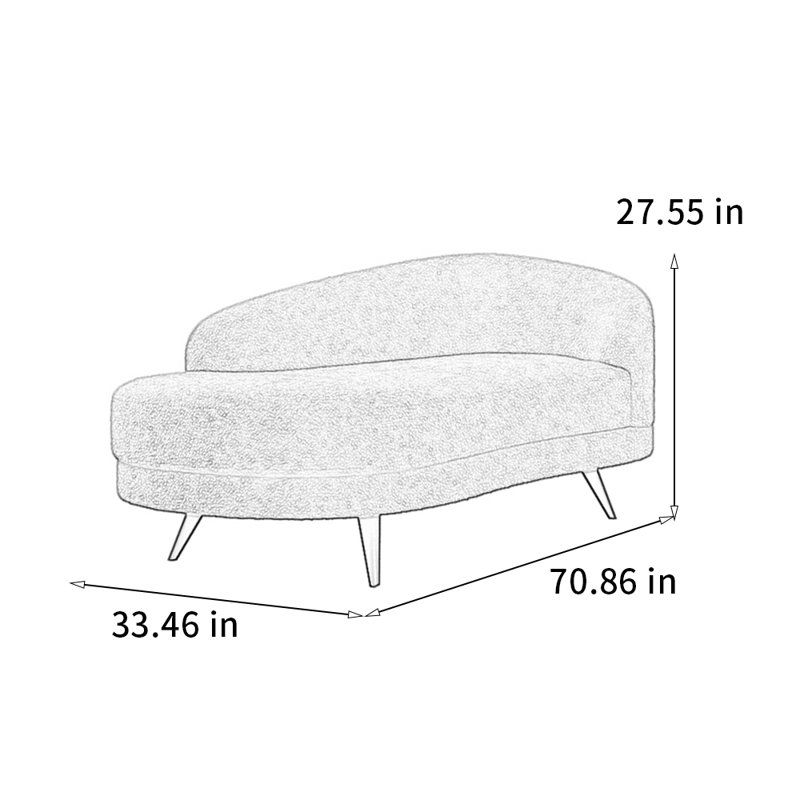 Chaise élégante et confortable, Orienté à droite