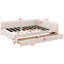 Lit plateforme tapissier avec port USB et tiroirs