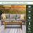 Floral Linen Outdoor Throw Pillow