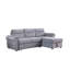 Canapé-lit modulaire réversible 96,5 po en velours gris