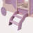 Princess Carriage Bed With Crown, Wood Platform Car Bed With Stair-1993818738