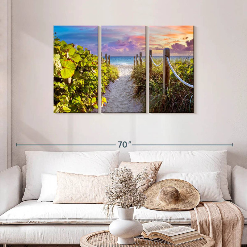 Gillard Sandy Path avec Seagrapes, Floride, H 28 po x l 45 po