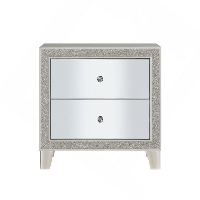 Table de chevet à finition miroir Sliverfluff