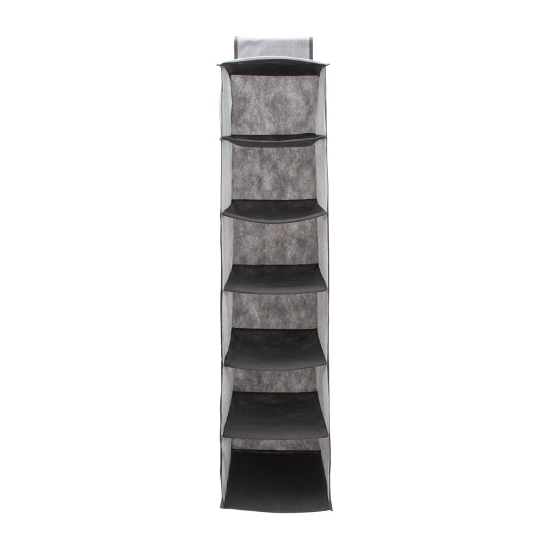 Rangement suspendu à 10 niveaux, H 47 po x l 11,8 po x P 11,8 po, Gris foncé