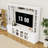 4-Piece Entertainment Center Wall Unit with Bookshelves and Cabinets, TV Stand for TVs Up to 80"-1679023139