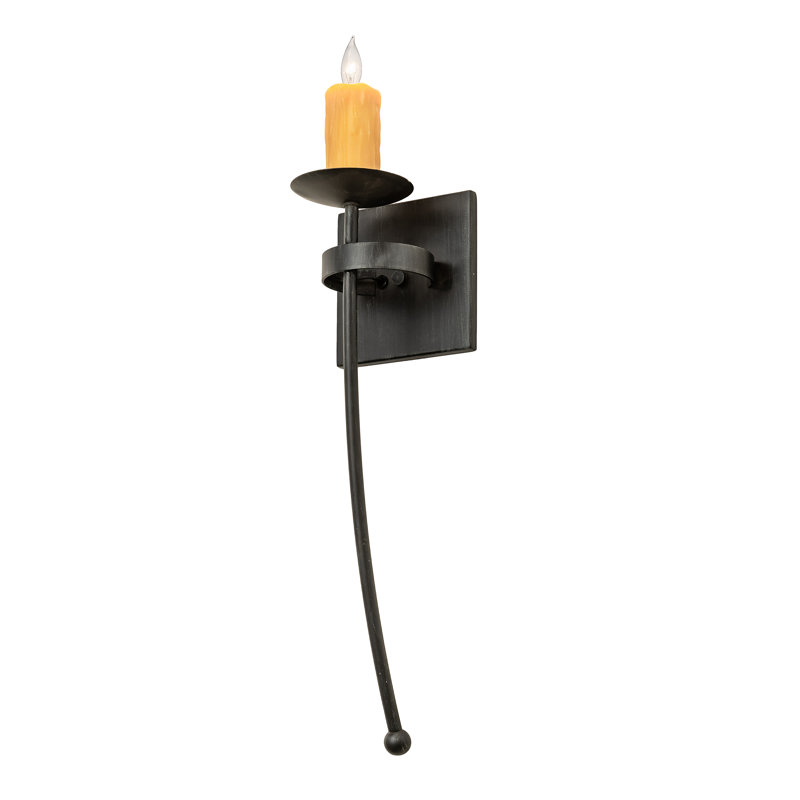 Bechar 1 - Light Candle Wall Light, Antique Iron