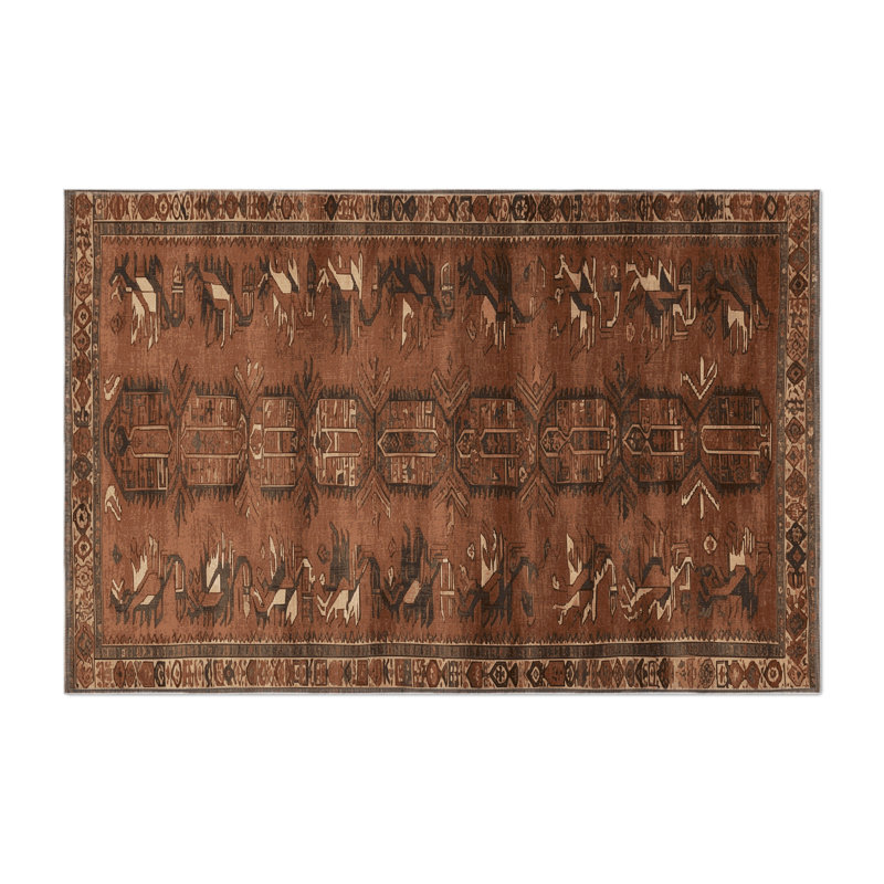 Tapis turc intérieur et extérieur brun, Rectangle 9 pi x 12 pi