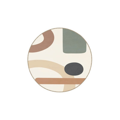 Modern Patterned Decorative Washable Rug