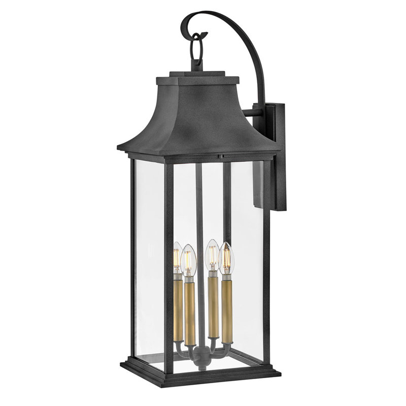 Adair 4-Light Outdoor Wall Mount Coach Lantern - Aged Zinc