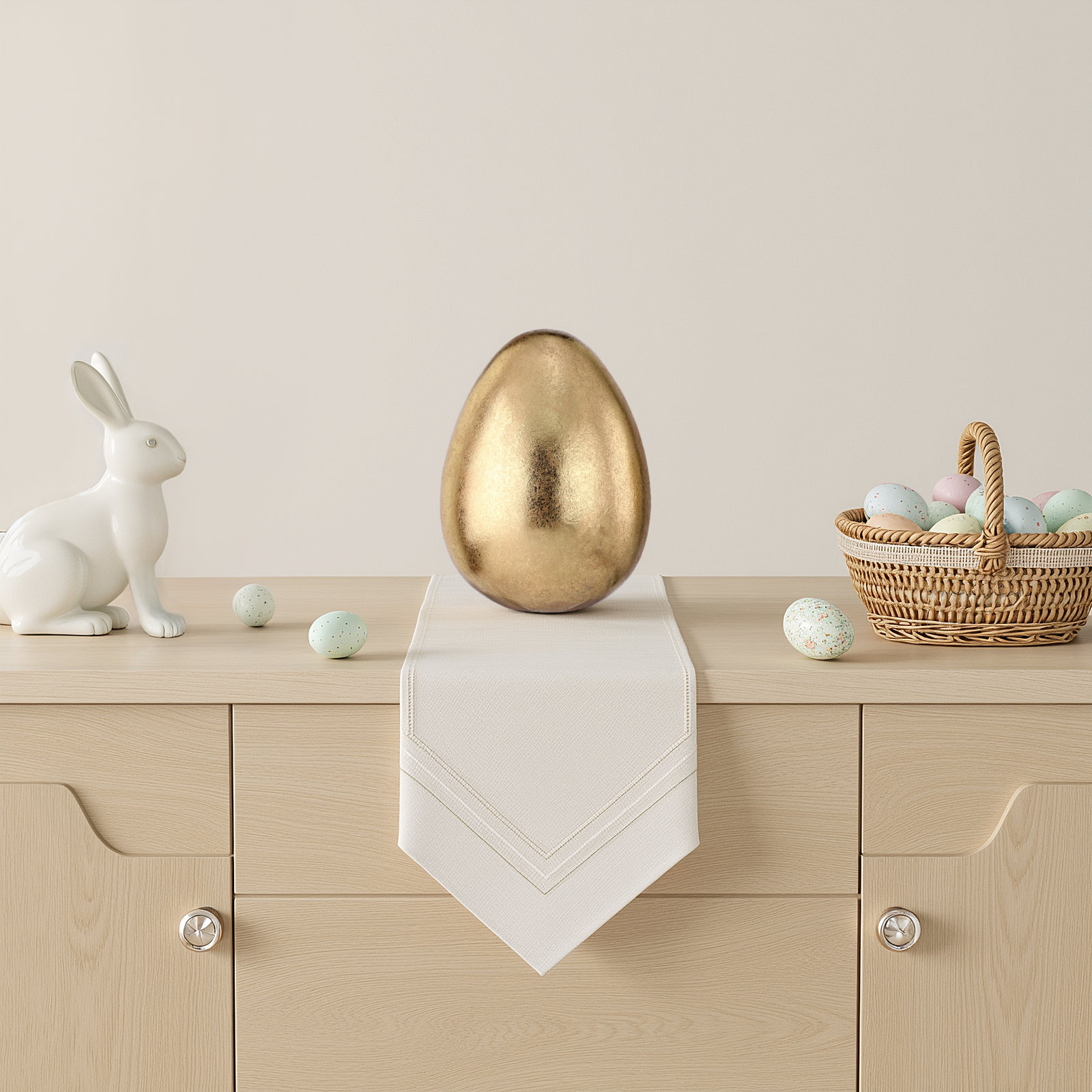 Lillyn Resin Golden Egg Holiday Accent, 6" H x 4.5" W x 4.5" D