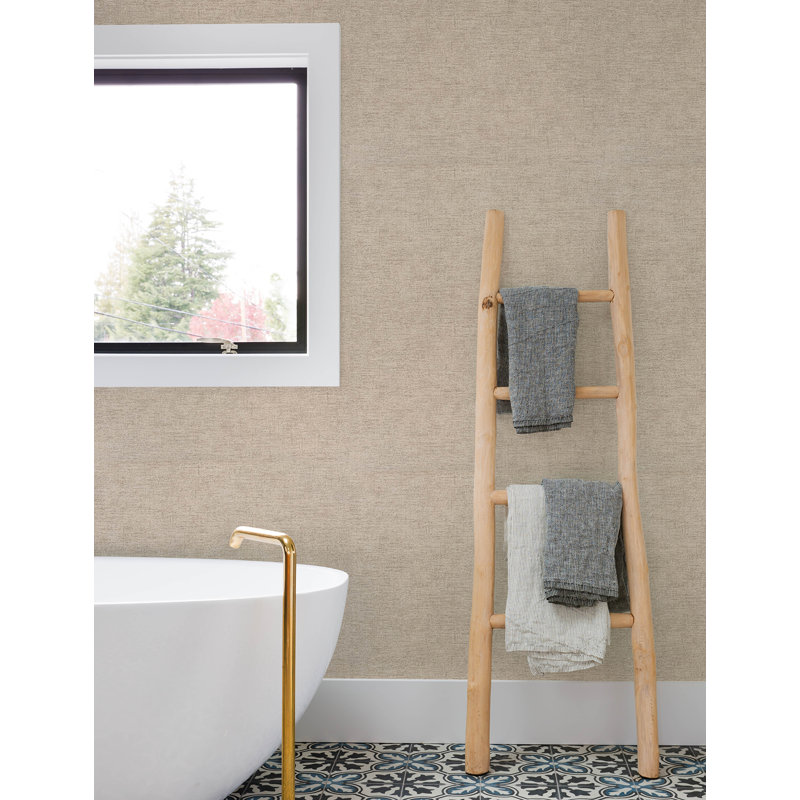 Papier peint délavé Tansy Taupe, Taupe