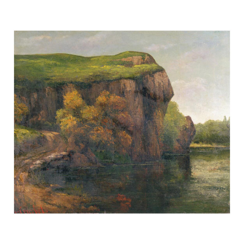 Rocky Cliff, Gustave Courbet, estampe numérique, H 32 po x l 40 po