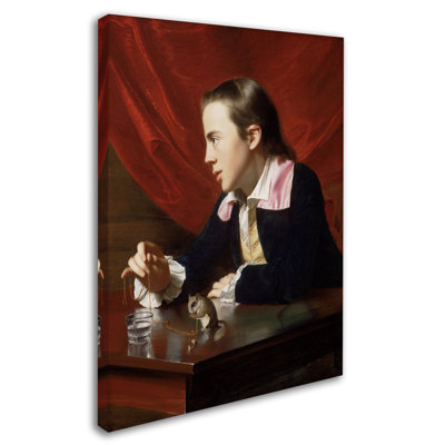«A Boy With A Flying Squirrel», reproduction sur toile tendue