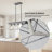 5 - Light Kitchen Island Linear Pendant with Wood Accents-947840066