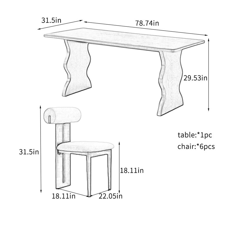 Felder, 29.53"H x 78.74"L x 31.5"W