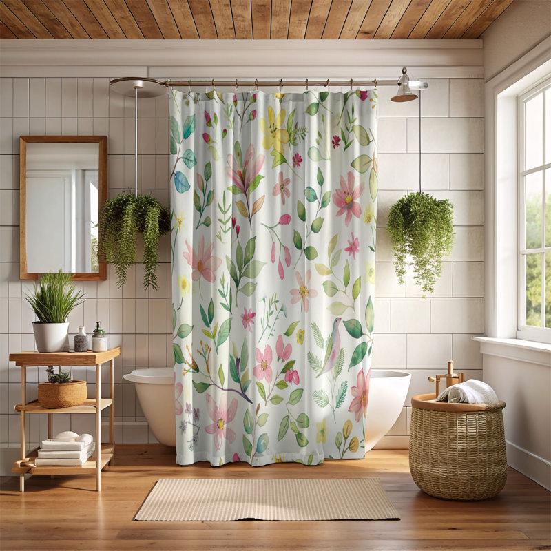 Spring Blend - Rideau de douche Premium, H 74 po x l 71 po