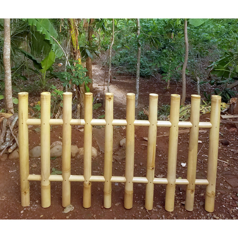 Barrière de clôture en bambou, H 48 po x l 60 po x P 4 po