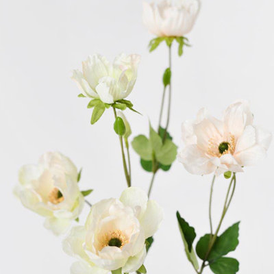 Decorative Artificial Anemone cathayensis(Pack of 1 Branch)