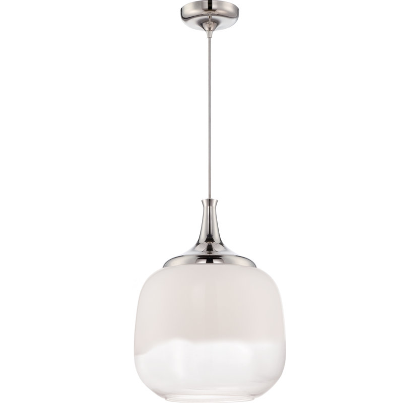 Luminaire suspendu géométrique 1 lumières simple Rackers, Blanc