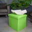 38cm Wide Square Footstool Ottoman with Storage