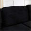 Canapé modulaire en L en velours côtelé modulaire moderne convertible en lit, noir peu encombrant | Noir | Mousse-1768173100-1768173103