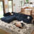 Wylodene 9-Piece Reversible Modular and Standard Velvet Sectional with Storage -1693641383
