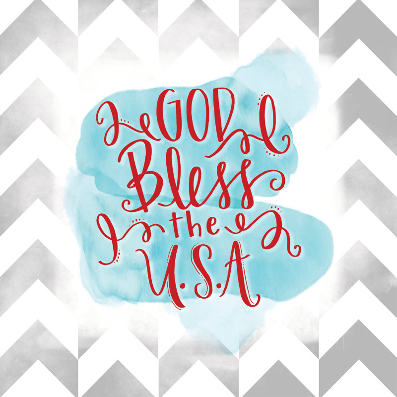 Bless Usa 2 - Wrapped Canvas Print, 76cm H x 76cm W x 3.8cm D