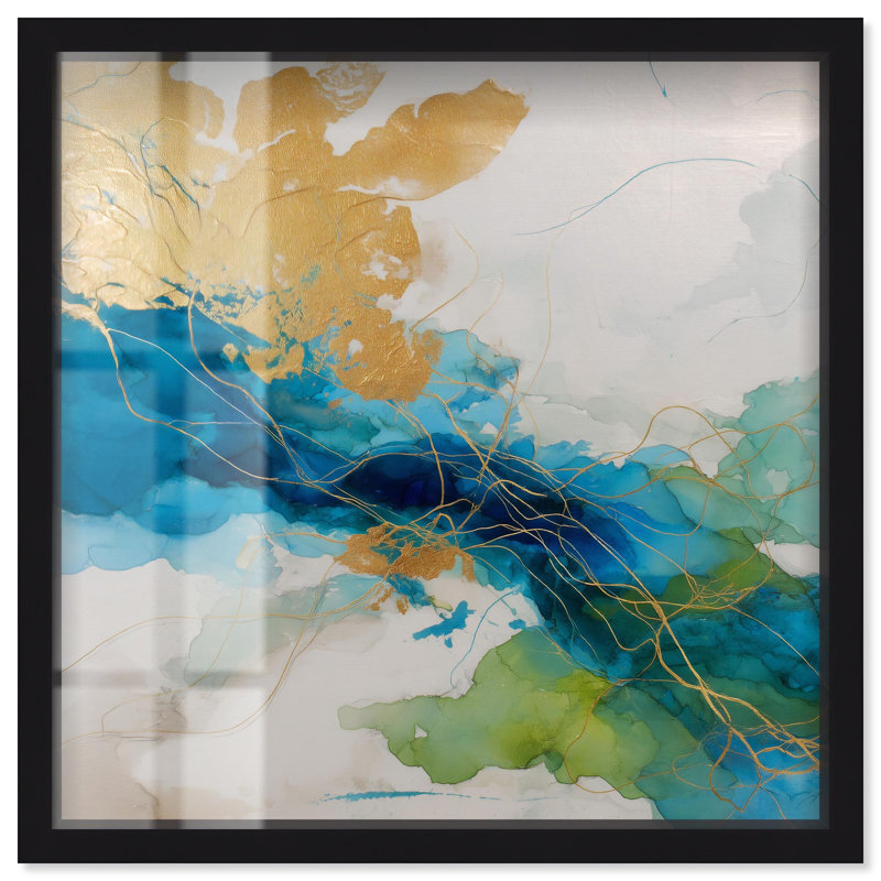 «Alconia II Shadowbox Print», art mural abstrait par Art Remedy, H 21 po x l 21 po, Noir