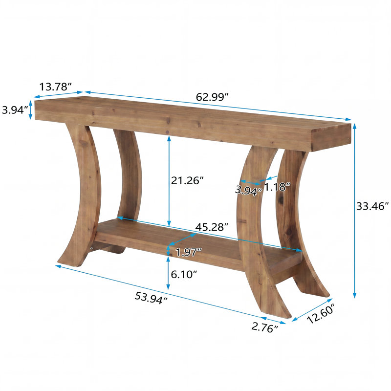 62.99cm Solid Wood Console Table