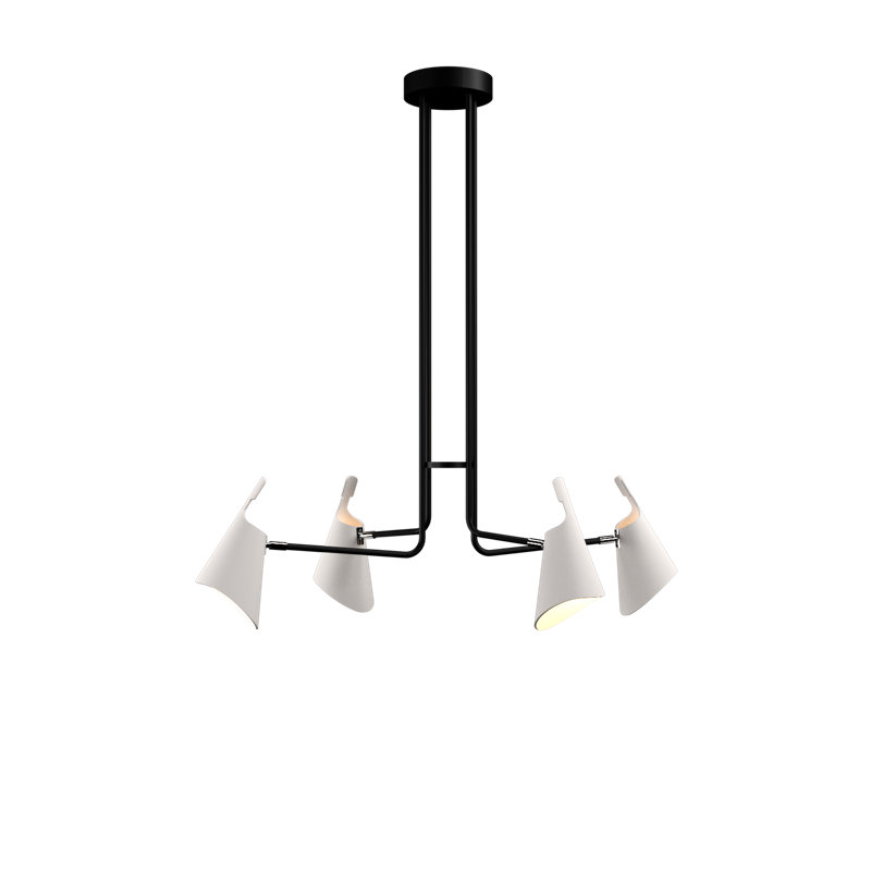 Chandelier, 43.11" H x 39.76" W x 25.79" D, 4, Charcoal