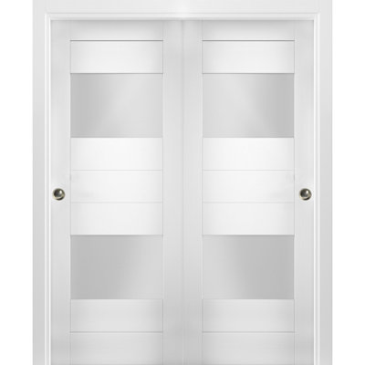 Portes blanches en verre givré Sete