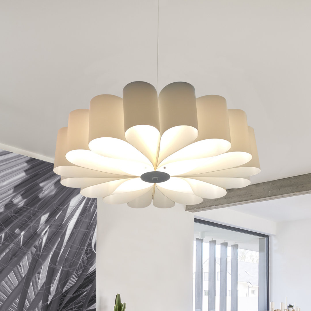 Kendall 1-Light Geometric Drum LED Pendant