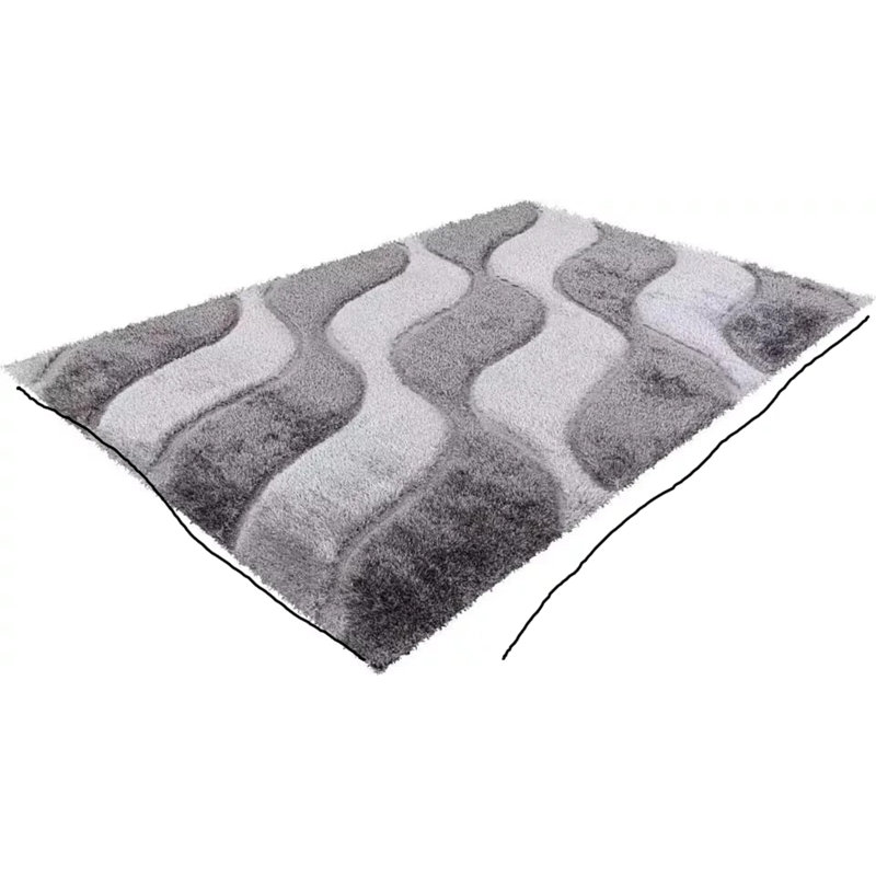 Geometric Shag Area Rug, Rectangle 80 x 150 cm