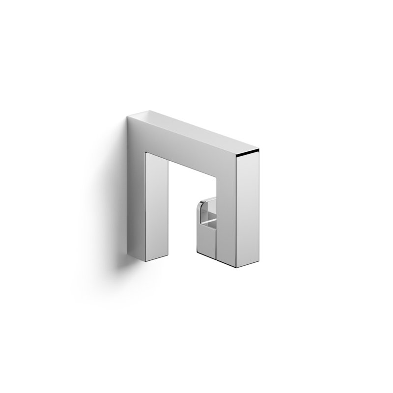 Jolie G-Shaped Wall Mounted Robe Hook, Silver
