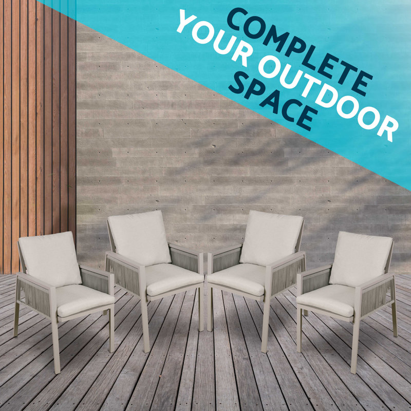 Leflar Patio Dining Armchair with Cushion