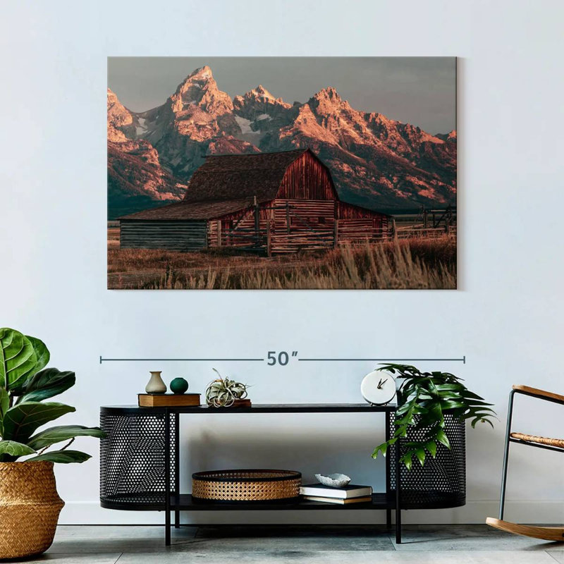 Lilie Scenic Teton Barn, H 32 po x l 48 po