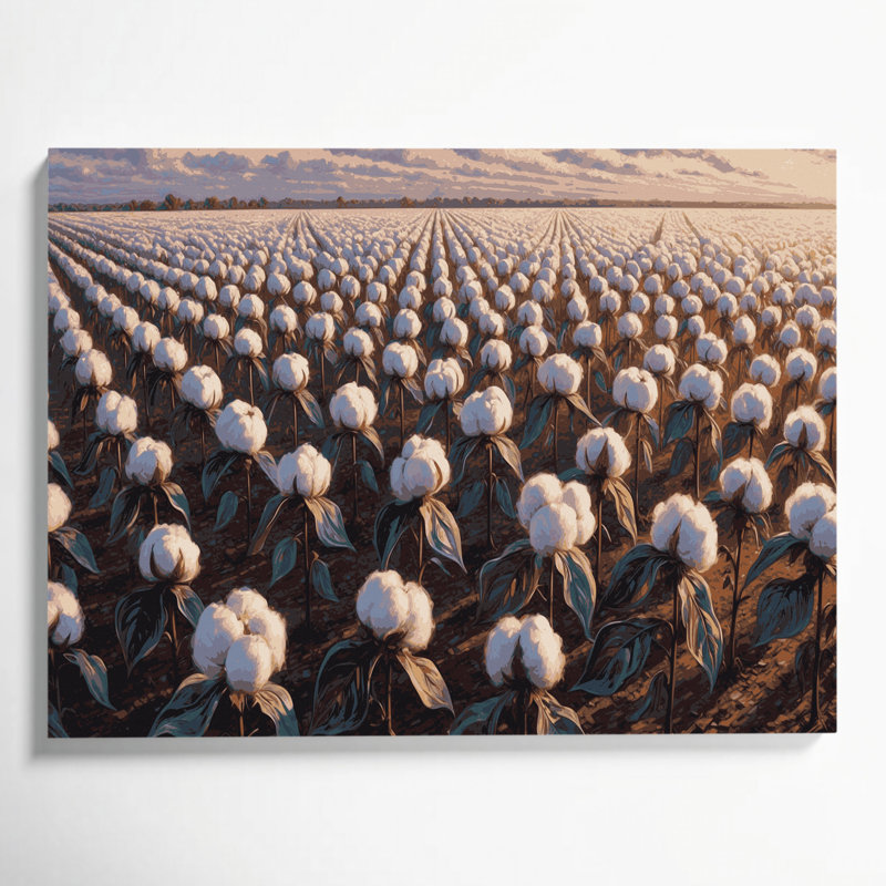 «Farm Farm Plants», art mural sur toile noire, H 16 po x l 20 po