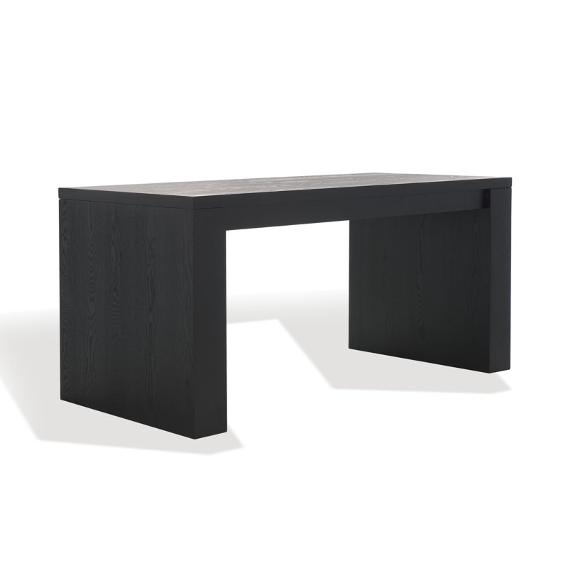 Deborah Solid Wood Writing Desk, Black