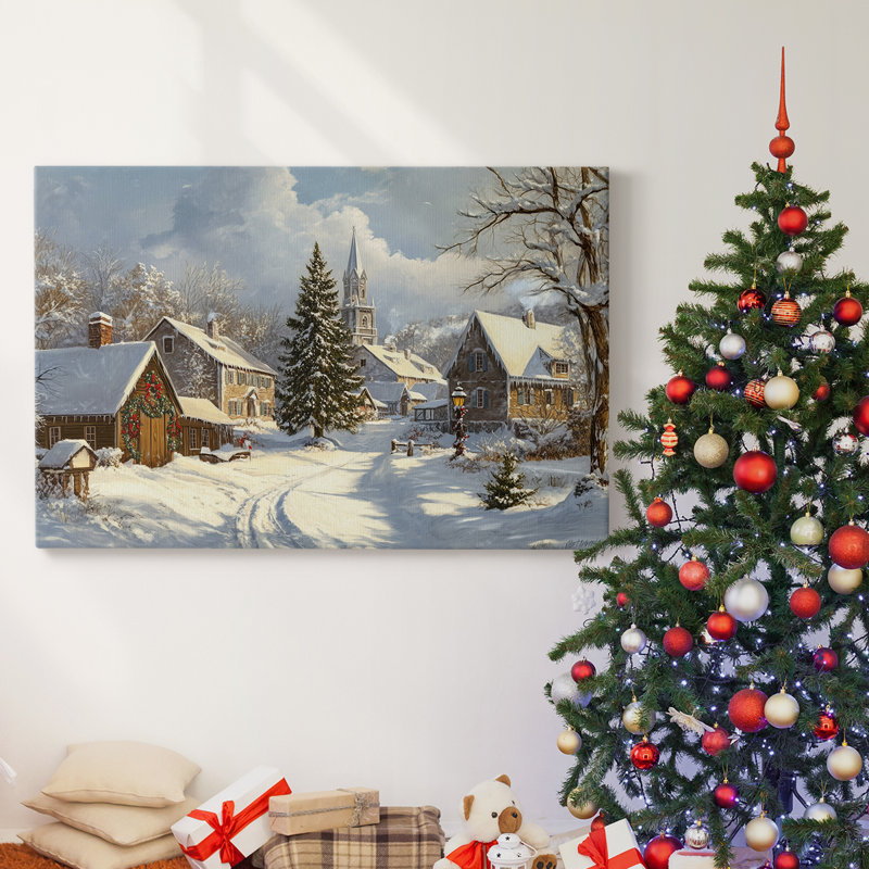 Christmas Holiday Arts - Toile tendue avec châssis, H 8 po x l 12 po