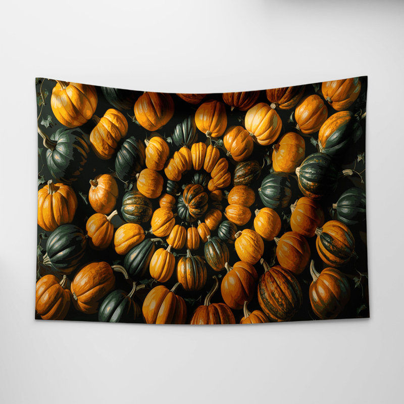 Tapisserie murale légumes courge gland, 88 po x 104 po