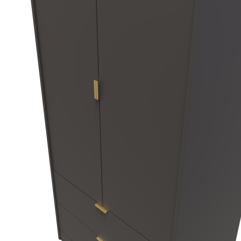 Turah Manufactured Wood Wardrobe, Graphite
