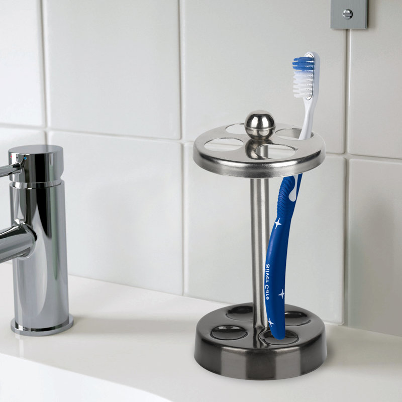 Triune Toothbrush Holder, Platinum